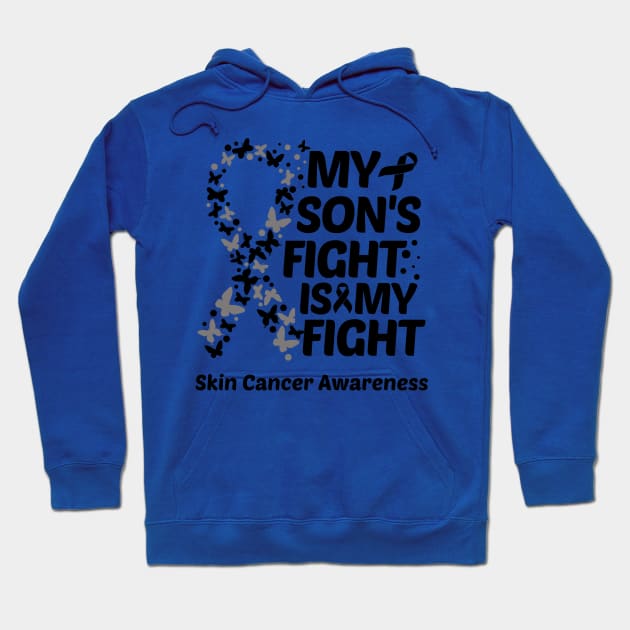 My Sons Fight Is My Fight Skin Cancer Awareness Hoodie by Geek-Down-Apparel